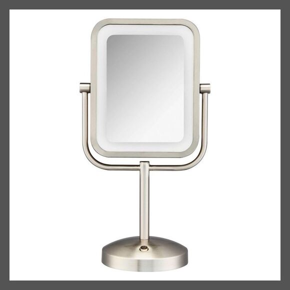 Open Box - Conair -  LED Vanity Makeup Mirror - Silver Silver - Picture 2 of 8
